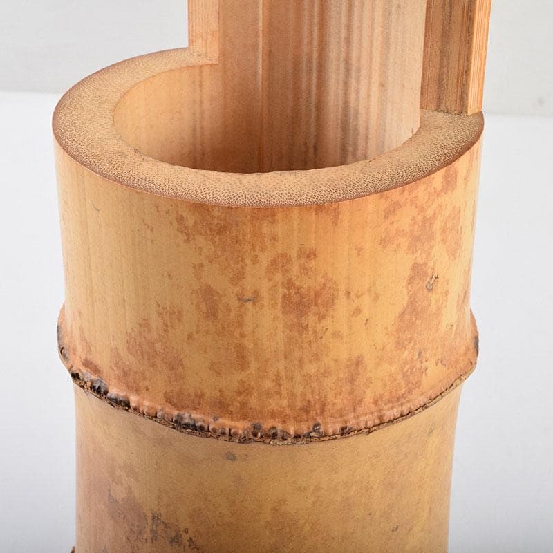 茶道具　影林宗篤作　花入　銘「千年翠」　前大徳　福本積應極め箱　V　R9545